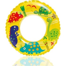 Resim Şeffaf Baskılı Şişme Simit 61Cm Çok Renkli 