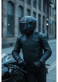 Resim Gıvı 50.x Bones Kırmızı 1 Renkli 1 Şeffaf Vizörlü Motosiklet Kask Lacivet Vizör + Şeffaf 
