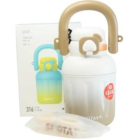 Resim Shotay ST-8931 680ml Pipetli Beyaz-Krem Çelik Matara 