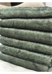 Resim Süngerli Koltuk/çekyat Örtüsü Damar Desenli Parlak Ve Kaymaz Örtüsü Haki Yeşil 