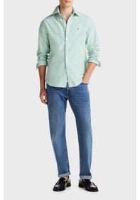 Resim Tommy Hilfiger Erkek Gömlek Mw0mw35774 L4f Yeşil Yeşil 