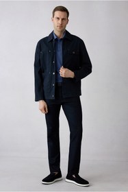 Resim Kiğılı Regular Fit Standart Kesim Desenli Yandan Cep Kanvas / Chino Pantolon 