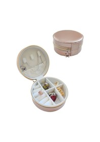 Resim Chavin Rose Deri Seyahat Yüzük Küpe Kolye Takı Kutusu St1-68rs Rose 