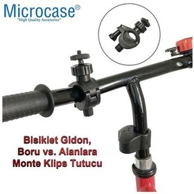 Resim Microcase Aksiyon Kamera Vb Klipsli Bisiklet Gidon Tutucu Al2703 