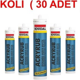 Resim Soudal Acryrub Silikonize Mastik Kartuş 500Gr - Koli 