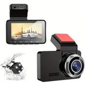Resim Dashanshop 32g Card 1080p Araç Kamerası 3 Inç Geniş Açı Lens Yüksek Çözünürlüklü Gece Görüşü Sürekli Kayıt 