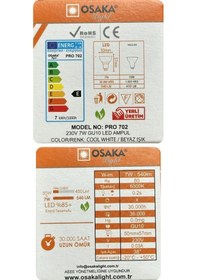 Resim 4 Adet Osaka 7w 50w Beyaz Işık 6500k Gu10 Duylu Led Spot Ampul 