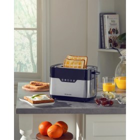 Resim Dijital 920W Ekmek Kızartma Makinesi, Siyah-Krom, Şık ve Pratik Kullanım 