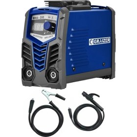 Resim Graizer Alman Gra 200 Amper Profesyonel Dijital Göstergeli Inverter Kaynak Makinesi Lacivert 