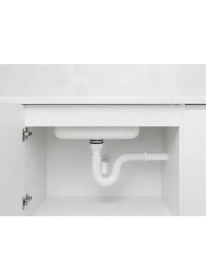 Resim Tanfleks Lüks Uzun Sifon-Beyaz(32 mm Çıkışlı) 