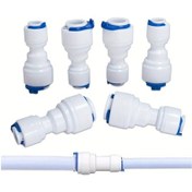 Resim Willowhaven 6 Adet 3/8 - 1/4 Su Hattı Bağlantı Adaptörü Ro Sistem Filtre Beyaz Plastik 