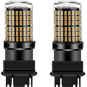 Resim Moveevo 3157 T25 Led Fren Lambası - 3014-144smd 1500lm 12-24v Ip68 Su Geçirmez, Siyah Alüminyum, 2 Adet Paket 