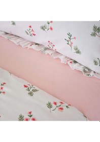 Resim Karaca Home Silvie Fırfırlı %100 Pamuk Tek Kişilik Kişilik Nevresim Takımı Kırmızı Kırmızı 