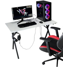 Resim hey modüler mobilya Heygaming Profesyonel Oyuncu Masası Beyaz Bilgisayar Çalışma Masası 120 Cm 