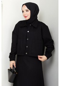 Resim Cerza Ceket Etek İkili Takım 1534 - Siyah Siyah 