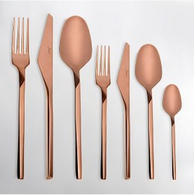 Resim Jumbo 5100 Quartz Titanyum Bronz 12 Kişilik 84 Parça Çatal Kaşık Bıçak Seti Titanyum Bronz 