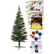 Resim Waldern Yılbaşı Çam Ağacı 60 CM ve Süsleri (Kar Spreyi + 12 Parça Süs + 1 Sim Süs + 5 M Led Işık) 