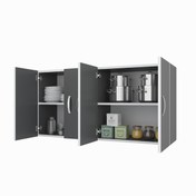 Resim Kenzlife hazır mutfak merta gri 060*120*32 mutfak banyo dolabı kapaklı raflı 