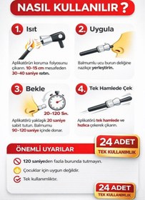 Resim REDMAX Tek Kullanımlık Burun ve Kulak İçin Ağda Çubuğu 24'lü Paket Loli Wax 