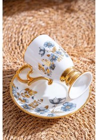 Resim Acar Kaı-07518 Parlin Siyah 6lı Kahve Fincan Takımı 