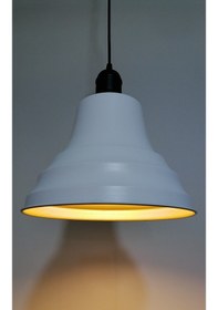 Resim Riolight Retro Beyaz Içi Gold Tekli Metal Sarkıt Çap: 27Cm (538288197) 