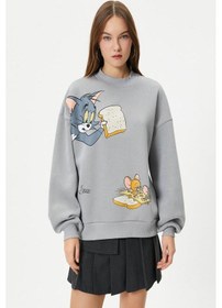 Resim Koton Tom ve Jerry Sweatshirt Lisanslı Rahat Kalıp Bisiklet Yaka Uzun Kollu 001 