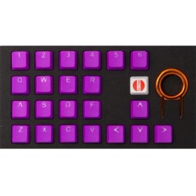 Resim Tai-Hao Rubber Gaming Aydınlatmalı Keycaps Set - 22 Keys Rubberized Doubleshot Key Caps ( Purple Mystery ) 