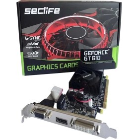Resim Seclife Geforce GT610 2gb Ddr3 64BIT DVI HDMI VGA Lp Ekran Kartı 