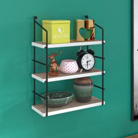 Resim Kenzlife Mutfak Banyo Duvar Rafı Junzi Mat Cordoba Suntalam 070 Y 40 G 15 D 3 Katlı Beyaz 