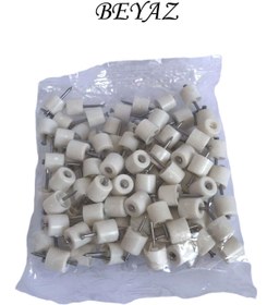 Resim GLASWEN Çivili Raf Pimi Duvar Dolap Mobilya Pimi Sert Plastik Raf Tutucu Beyaz 100 Adet Tekli (1 PAKET) 