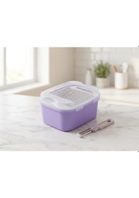 Resim Ludıa 1.6 Litre Saklama Hazneli Rende Ve Pratik Soyacak Seti Lila 