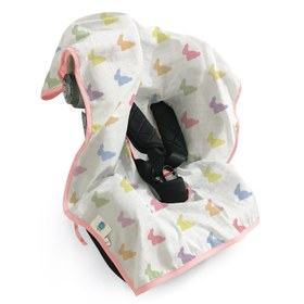 Resim Müslin Puset & Oto Koltuk Örtüsü - Rainbow Lapin Pink 