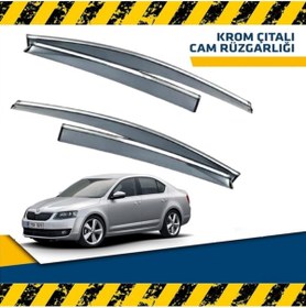 Resim Point Skoda Octavia Mügen Cam Rüzgarlığı A7 Kromlu 2013 - 2020 Arası 4 Lü Set 