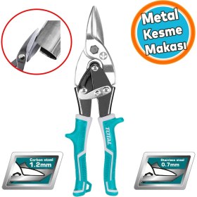 Resim Nzb Teneke Metal Alüminyum Metal Sac Kesme Makası Izole Saplı Karton Deri Bakır Kesim 25 cm 