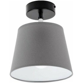 Resim Riolight Retro,rustik,vintage Gri Kumaş Başlık 1xe27 Duylu Plofon Gri 