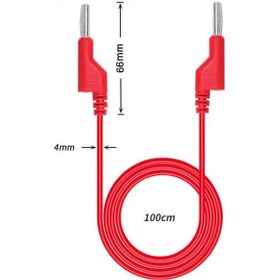 Resim 12a Banana Banana Kablo Çifti 1 Metre Yüksek Akım Probu Multimetre Güç Kaynağı Test Ölçme Kablosu 