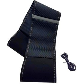 Resim Fiat Uyumlu Doblo 2015-2021 Arası Araca Özel Direksiyon Kılıfı Alknatara-karbon Gri 