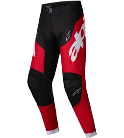 Resim Alpinestars Racer Veil Kros Motosiklet Pantolonu Siyah Kırmızı 