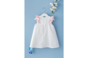 Resim Babymod Kız Bebek Elbise Çiçek Desenli Fiyonklu Bebek Elbise 