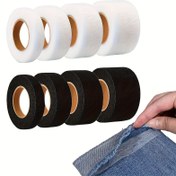 Resim 2 adet Çift Taraflı Yapıştırıcı Kumaş Ütü Kenar Bantı, Siyah ve Beyaz, 0.99/1.5/1.98/2.49 cm Genişlik, Uzunluk 25.0 metre - DIY Dikiş ve Yıkama, Giysilerde Ütüleme, Perdeler, Pantolonlar, Yaka için İdeal Seçenek 