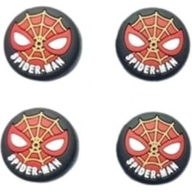 Resim Cafele PS4 - PS5 - Xbox One X/S - Series X - Series S Analog Koruyucu Silikon Pad Spiderman Maske Siyah 