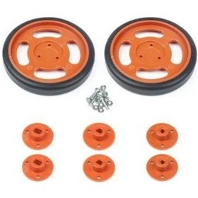 Resim 70x11mm Geçmeli Tekerlek Seti Kırmızı 