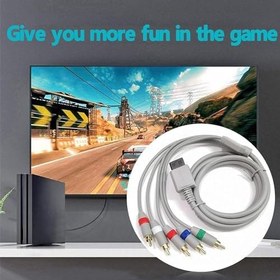 Resim Nintendo Wii RCA Audio Video HD Kablosu-2 Paketi için 6FT Bileşen HDTV AV Ses Video Bileşen Kablosu 