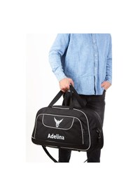 Resim Adelina Bags Unisex Siyah Seyahat Tatil Spor Kabin Boy Kumaş Valiz El Ve Omuz Çantası Siyah 