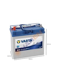 Resim Varta Blue Dynamic 12V 45 Ah Amper B34 Ters Kutup Akü 