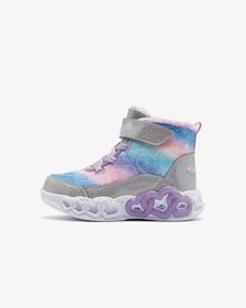 Resim Skechers Infinite Heart Lights - Lovin Hearts Kız Çocuk Gri Işıklı Bot Karışık 