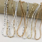 Resim 2Mm190 adet/3Mm135 adet Tek Parça Yüzeyli Sekizgen Küp Siyah Gallstone Hematit Küçük Mat Parlak Dağınık Boncuklar El Yapımı DIY Bileklik Kolye Takı Aksesuarları Malzemesi 