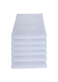 Resim 4 Lü Ayak Izli Banyo Paspas 100 Pamuklu Ayak Havlusu Beyaz 