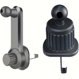 Resim 360° Dönebilen Manyetik Araba Telefon Tutucu - Şık Siyah & Metalik, Hava Kanalı Uzatma Kancası, Kolay Gösterge Paneli Montajı, Tüm Akıllı Telefonlara Uyar, Araba Telefon Tutucu 