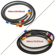 Resim Dashanshop R12 R22 R134a R404 R502 Soğutucu Hortum Seti 150cm Pvc Esnek Bağlantı Parçaları 